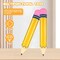 Yellow Pencil Balloons 5pcs Back to School Foil Balloon - 28'' Giant Pencil